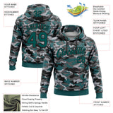 Custom Stitched Camo Midnight Green-Black Salute To Service Pullover Sweatshirt Hoodie