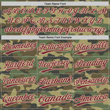 Custom Camo Burgundy-Cream Authentic Salute To Service Baseball Jersey