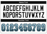 Custom White Black-Panther Blue Drift Fashion Football Jersey