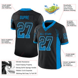 Custom Black Panther Blue-Gray Drift Fashion Football Jersey