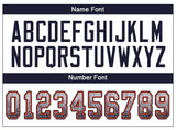 Custom White Navy-Orange Drift Fashion Football Jersey