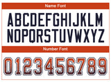 Custom Orange Navy-White Drift Fashion Football Jersey