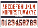 Custom Navy Orange-White Drift Fashion Football Jersey