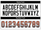 Custom Orange Black-White Drift Fashion Football Jersey