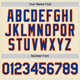 Custom Cream Royal-Orange Mesh Authentic Throwback Baseball Jersey