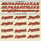Custom Cream Orange-Navy Mesh Authentic Throwback Baseball Jersey