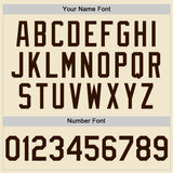 Custom Cream Brown Mesh Authentic Throwback Baseball Jersey