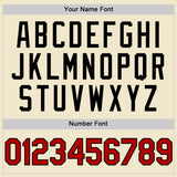 Custom Cream Red-Black Mesh Authentic Throwback Baseball Jersey