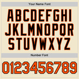 Custom Cream Orange Black-Old Gold Mesh Authentic Throwback Baseball Jersey