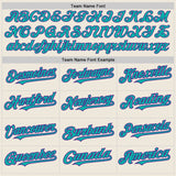 Custom Cream (Purple Aqua Pinstripe) Aqua-Purple Authentic Baseball Jersey