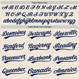 Custom Cream Navy-Red Authentic Baseball Jersey