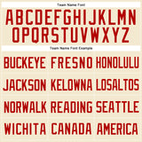 Custom Cream Red Mesh Authentic Throwback Baseball Jersey