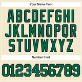 Custom Cream Kelly Green-Black Mesh Authentic Throwback Baseball Jersey