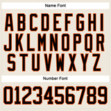 Custom Cream Black-Orange Hockey Lace Neck Jersey