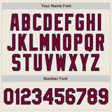Custom Cream Maroon-Navy Authentic Baseball Jersey