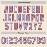 Custom Cream Light Blue-Red Authentic Baseball Jersey