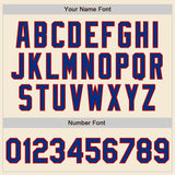 Custom Cream Royal-Red Authentic Baseball Jersey