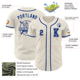 Custom Cream Royal Authentic Baseball Jersey