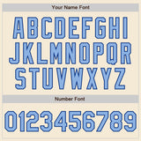 Custom Cream Light Blue-Royal Authentic Baseball Jersey