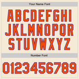 Custom Cream Orange-Purple Authentic Baseball Jersey