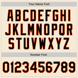 Custom Cream Black-Orange Authentic Baseball Jersey