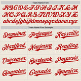 Custom Cream Red Authentic Baseball Jersey