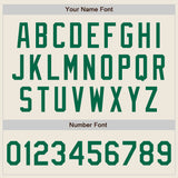 Custom Cream Kelly Green Authentic Baseball Jersey