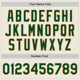 Custom Cream Green-Old Gold Authentic Baseball Jersey