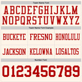 Custom Cream Red Authentic Football Jersey
