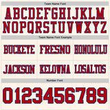 Custom Cream Red-Royal Authentic Football Jersey