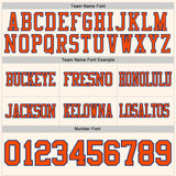 Custom Cream Orange-Royal Authentic Football Jersey