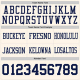 Custom Cream Navy Authentic Football Jersey