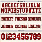 Custom Cream Red-Black Authentic Football Jersey