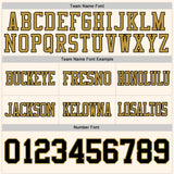 Custom Cream Black-Old Gold Authentic Football Jersey