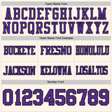 Custom Cream Purple-Black Authentic Football Jersey