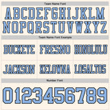 Custom Cream Light Blue-Black Authentic Football Jersey