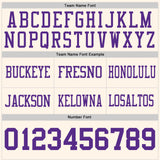 Custom Cream Purple Authentic Football Jersey