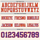 Custom Cream Purple-Orange Authentic Football Jersey