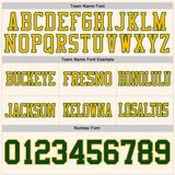 Custom Cream Green-Gold Authentic Football Jersey