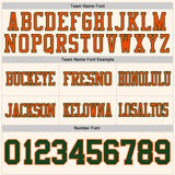 Custom Cream Green-Orange Authentic Football Jersey