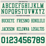Custom Cream Kelly Green Authentic Football Jersey