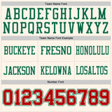 Custom Cream Red-Kelly Green Authentic Football Jersey