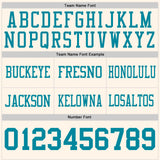 Custom Cream Teal Authentic Football Jersey