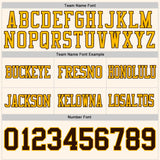 Custom Cream Brown-Gold Authentic Football Jersey