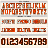 Custom Cream Brown-Orange Authentic Football Jersey