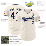 Custom Cream Navy Authentic Baseball Jersey