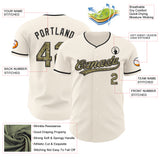 Custom Cream Camo-Black Authentic Baseball Jersey