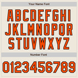 Custom Stitched Cream Orange-Black Baseball Pullover Sweatshirt Hoodie