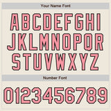 Custom Stitched Cream Medium Pink-Black Baseball Pullover Sweatshirt Hoodie