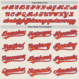 Custom Cream Orange-Purple Authentic Baseball Jersey